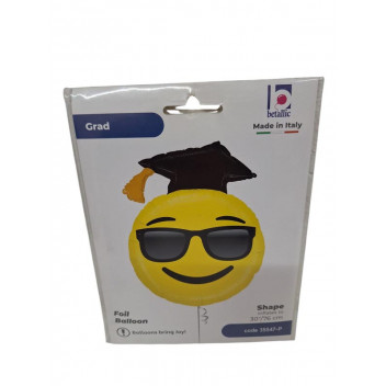 BALLOON PARTY  35547P 37\'   GRADUATION EMOJI  FOIL 94CM