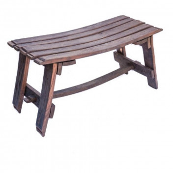 GARDEN WINE BARREL BENCH WITHOUT BACK REST