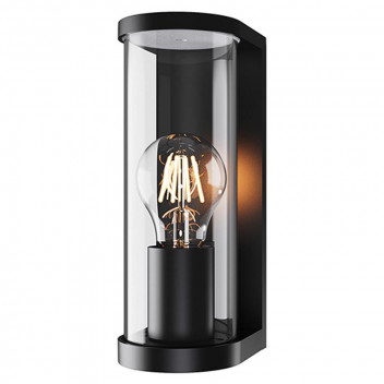 EUROLUX TUBE BLACK OUTDOOR WALL LIGHT