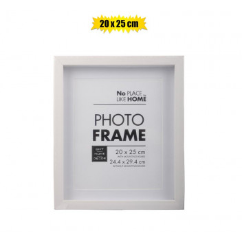PHOTO FRAME SHADOW BOX  WHITE  20X25CM