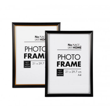 PHOTO FRAME CERTIFICATE BLACK   PLASTIC  21X29.7CM