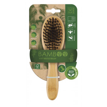 VALEMOUNT BAMBOO SOFT BRISTLE PET BRUSH 6X22CM.