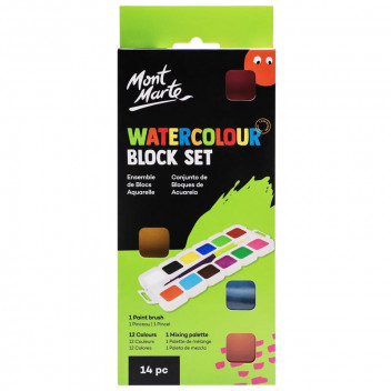 ATLAS CRAFT WATERCOLOUR KIDS PAINT 14 PIECE