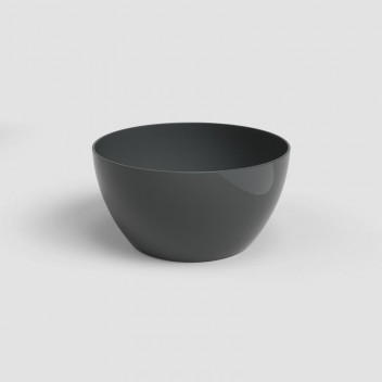 ARTEVASI SAN REMO GLOSSY ANTHRACITE PLASTIC POT 32CM