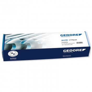 SET SPANNER 601268 1B/17M 17PC GEDORE
