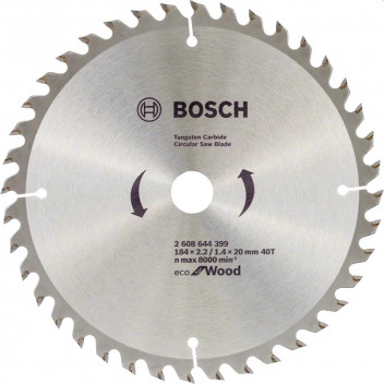 BOSCH ECO WOOD SAW BLADE 184X20X2.2/1.4MM 60TEETH