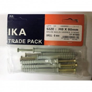 IKA NYLON NAILING  8 X 80MM  10 PER PACK