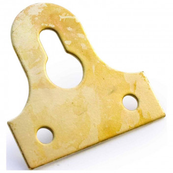 SAFE TOP 38MM BRASS PLATED SLOTTED GLASS PLATE 2PC
