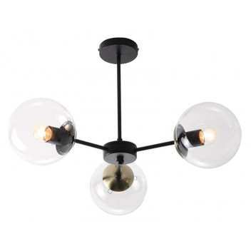 BRIGHTSTAR METAL CLEAR GLASS CHANDELIER