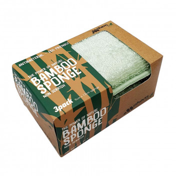 M-CHEM CYAN ECO BAMBOO SPONGE 9X13CM 3PACK