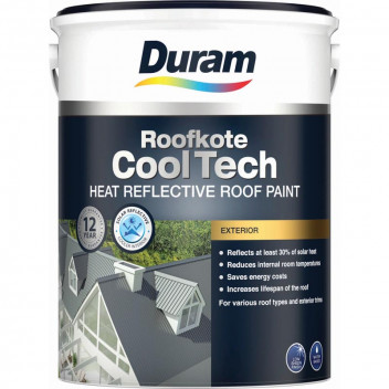 DURAM COOLTECH WHITE ACRYLIC ROOF PAINT 5L