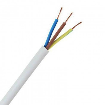 PRECUT 3CORE WHITE CABTYRE CABLE 2.5MM 50M