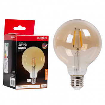 EUROLUX LED FILAMENT MINI BULB E27 4W DIMM 2700K