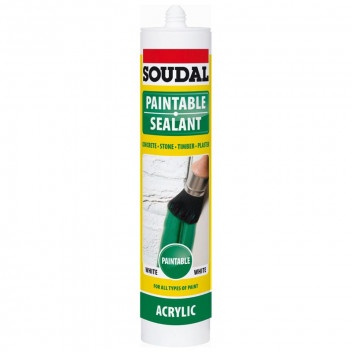 SOUDAL WHITE ACRYLIC (PAINTABLE) SEALER 270ML