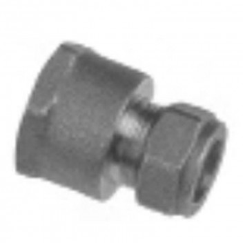 COUPLER STRAIGHT FEMALE  BRASS COMPRESSION 15MMX3/4\'\'
