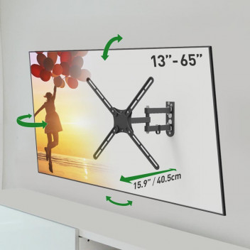 BARKAN BRACKET TV WALL FULL MOTION MAX 36KG 13INCH-65INCH