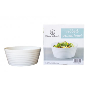 HOME CLASSIX ROUND RIBBED SALAD BOWL 2750ML