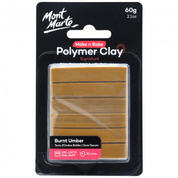 MAKE N BAKE BURNT UMBER POLYMER CRAFT CLAY