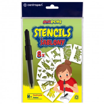 STENCIL KIDDIES  9996/16 FARM ANIMAL 8PIECE