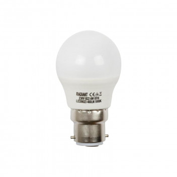 EUROLUX LED GOLFBALL BULB FROSTED B22 6W 5000K