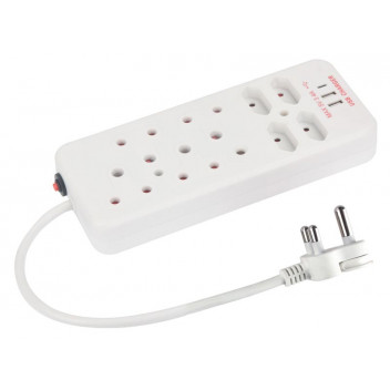 MULTIPLUG 8 WAY OVERLOAD 2XUSB-A 1XUSB-C CORE