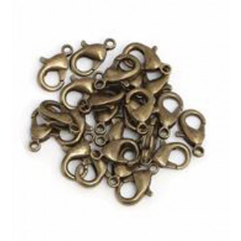 BRONZE LOBSTER FINDINGS 14MM 9PIECE