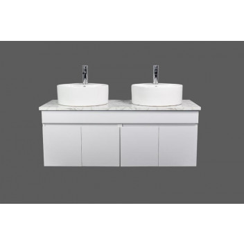 WHITE WALL HUNG NILE CABINET WITH TOP 1200X460X440MM