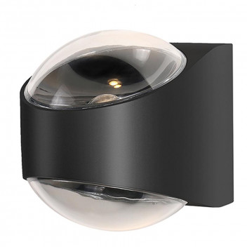 EUROLUX GLOW BLACK OUTDOOR WALL LIGHT
