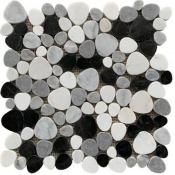 MOSAIC GS-ST44 MILKY WHITE BLU STONE OCEAN VEIN ICE GREY HEART POLISHE