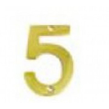 BRASS NUMERAL HOUSE NO5 75MM