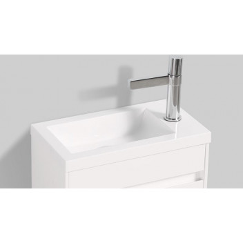 CLEAR CUBE WHITE BASIN 400MM