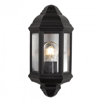 EUROLUX LANTERN OUTDOOR HALF 3 PANEL BLACK E27