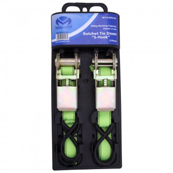 HP WILL MARATHON TIE DOWN RATCHET S-HOOK 2 PER PACK SET