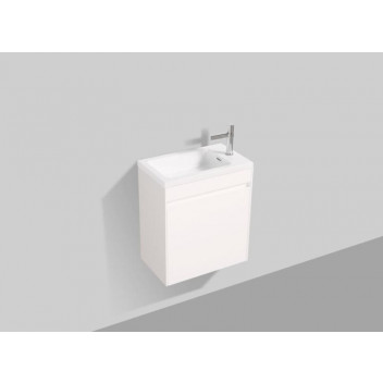 CLEAR CUBE ENZO WHITE SINGLE DOOR CABINET 540MM