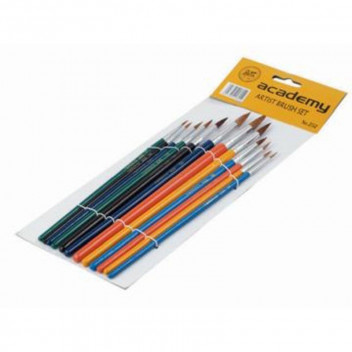 ACADEMY ARTIST BRUSH SET SMALL TIP 11 PIECE