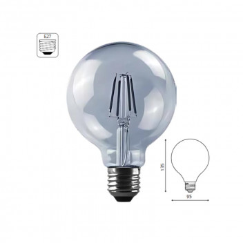 OLITE GREY DIMMABLE E27 LED FILAMENT BULB G95 5W