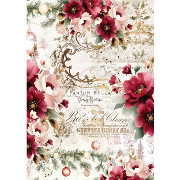 BLOOMING WHISPERS DECOUPAGE A4