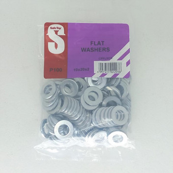 GALVANIZED FLAT WASHER 10MM 100PER PACK