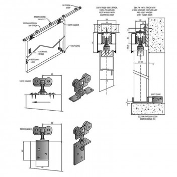HILLALDAM TOP HUNG SYSTEM SLIDING D10 1200-1500MM