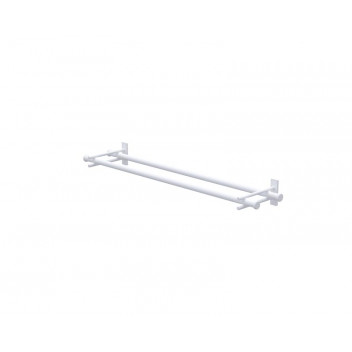 NYX WHITE DOUBLE TOWEL RAIL 600MM