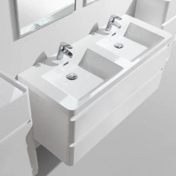 CLEAR CUBE MILAN BASIN WHITE 1200MM