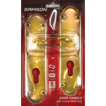 BOLTFIX VICTORIAN SCROLL CYLINDER LOCKSET BRASS PLATED 8INCH SAMSON.