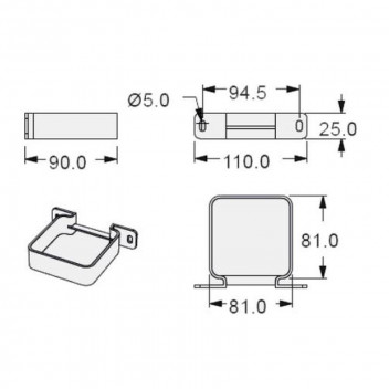 GUTTER HOLDERBAT PVC SQUARE MARLEY.