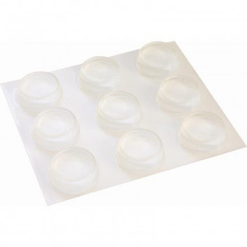SAFETOP BUMPER  ROUND CLEAR  20X6.2MM 9PP POLYURETHANE ADHESIVE