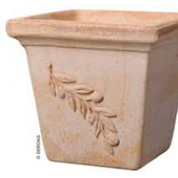 DEROMA QUADRO OLIVE TERRACOTTA CLAY POT 18CM NO.3