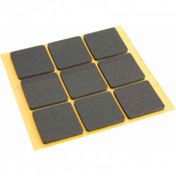 SAFETOP BUMPER SQUARE BLACK  12.5X12.5MM 20PP ADHESIVE