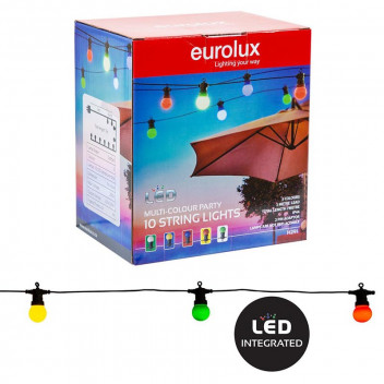 EUROLUX LED MULTICOLOUR GOLFBALL 10 LIGHTS STRING LIGHT 3M