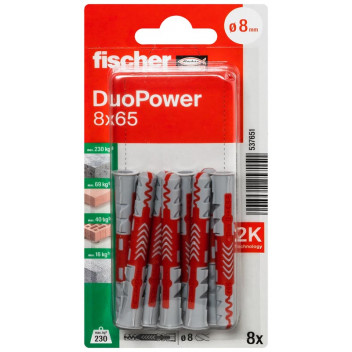 FISCHER DUOPOWER PLUG 8PER PACK