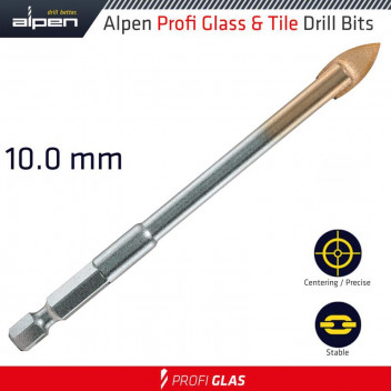 ALPEN GLASS AND TILE DRILL BIT 10MM