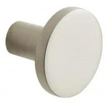 SATIN CHROME FLAT BUTTON KNOB 30MM
